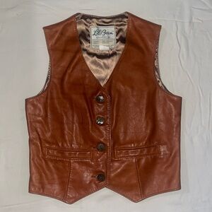 VINTAGE 70’s or 80’s LL Bean leather vest